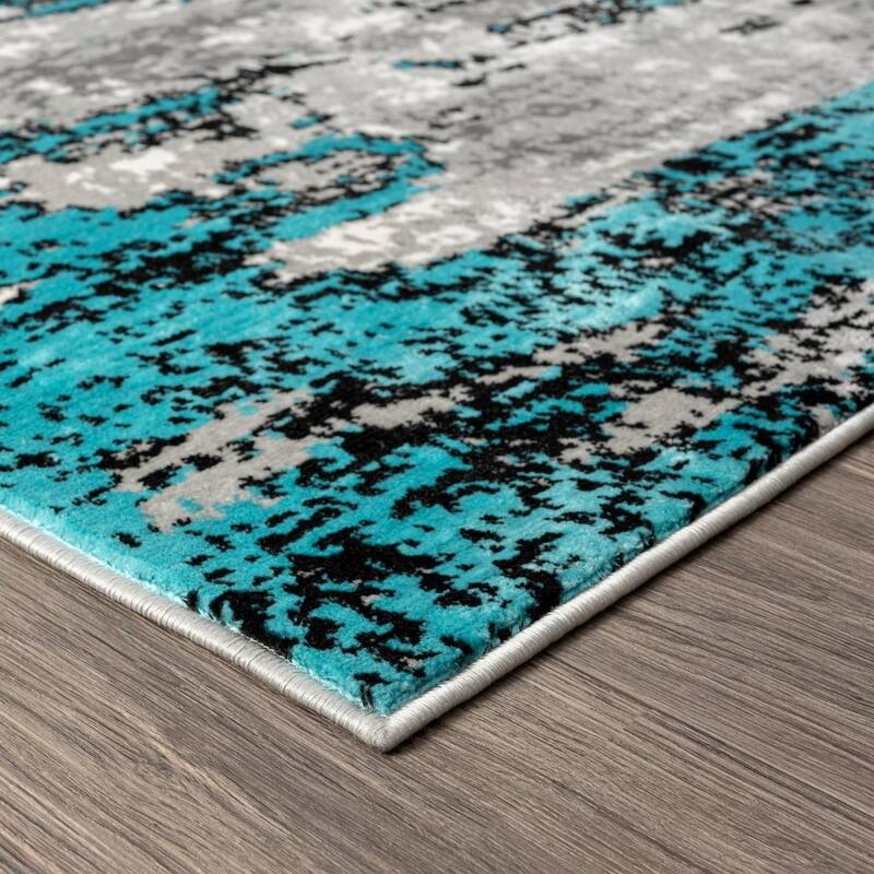 Luxe Weavers Modern Distressed Abstract Area Rug