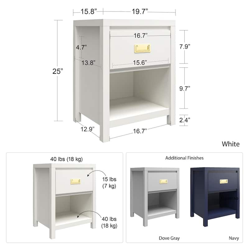Little Seeds Monarch Hill Haven Kids' 1 Drawer Nightstand