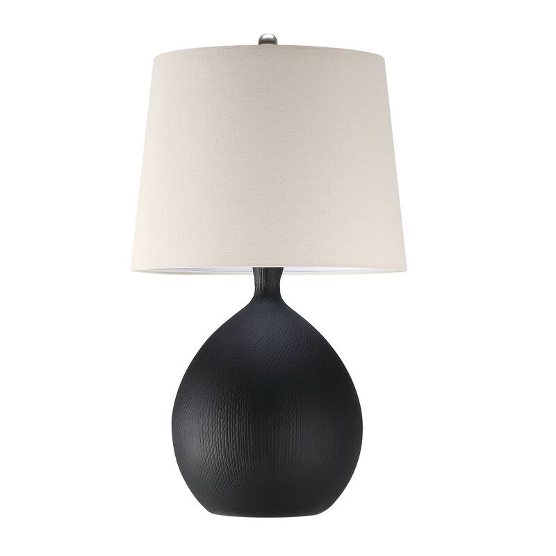 3-Way Ceramic Table Lamp with Hardback Shade - 22 in. H