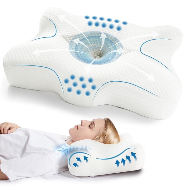 Deconovo Contour Curve Soft Memory Foam Pillow (Single Piece