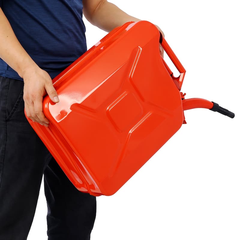 20 Liter (5 Gallon) Jerry Fuel Can with Flexible Spout, Portable Jerry Cans Fuel Tank Steel Fuel Can