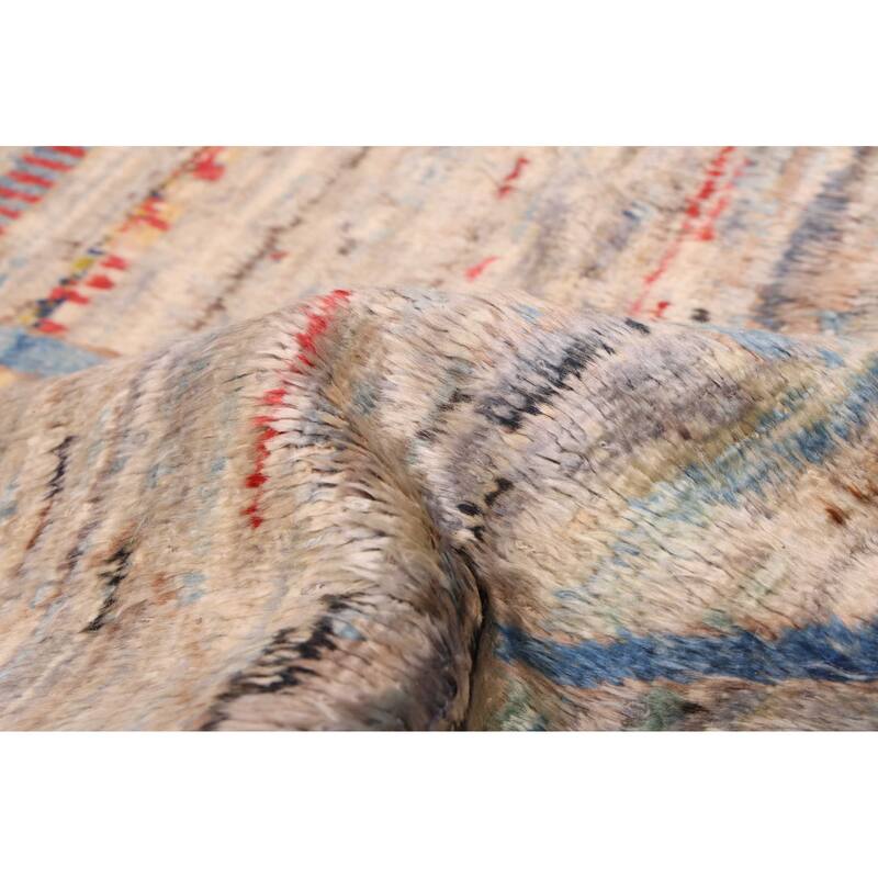 ECARPETGALLERY Hand-knotted Pak Finest Marrakesh Light Blue Wool Rug - 8'4 x 9'6