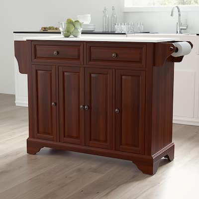 Crosley Lafayette Granite Top Full-size Solid Hardwood Kitchen Island - 51.5"W x 18"D x 36"H