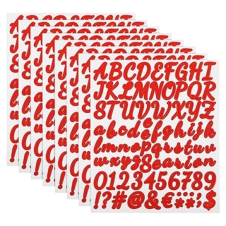 Letter Number Stickers Kit, Self Adhesive Vinyl Cursive Alphabet Decals ...