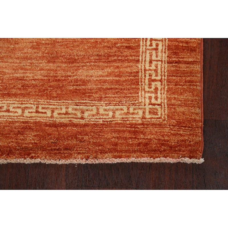 Modern Bordered Gabbeh Kashkoli Oriental Runner Rug Wool Hand-knotted - 2'10" x 9'0"