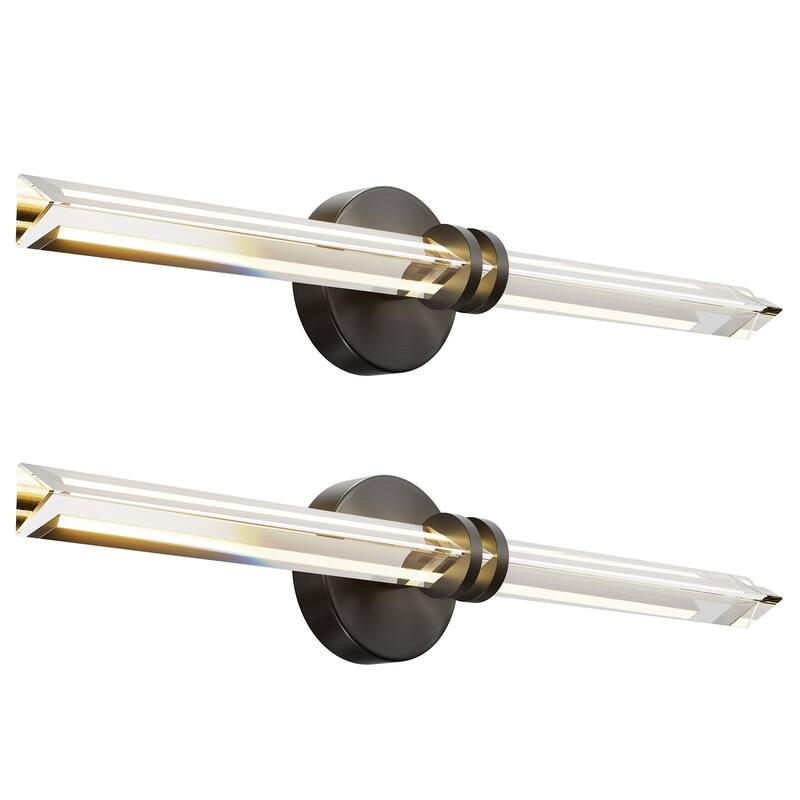 KAYLA 18/24-inch -Triangular Pyramid Crystal Vanity Light - Copper Single Pack