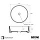 preview thumbnail 3 of 3, Karran Valera 14" Vitreous China Vessel Bathroom Sink in White