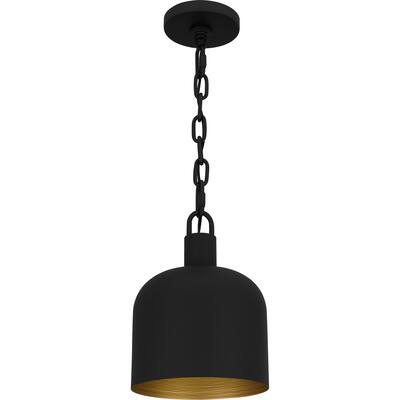 Raquel 1-Light Matte Black Mini Pendant Light