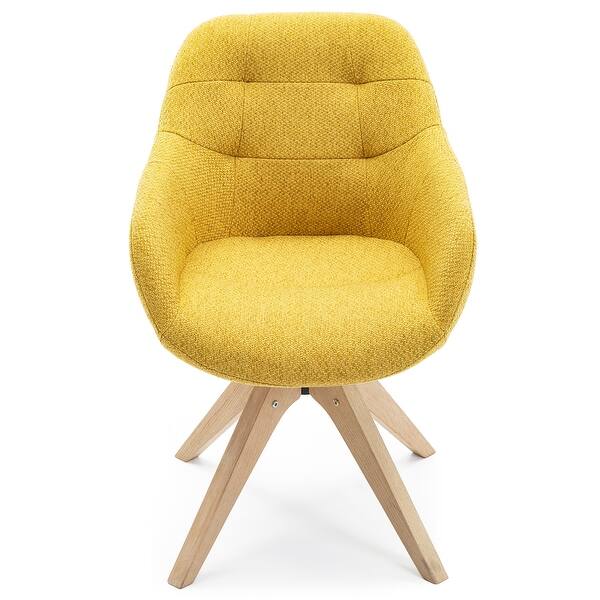 Swivel Armchair Fabric Accent Chair Dining Chair With Oak Wood Legs On Sale Overstock 30618310