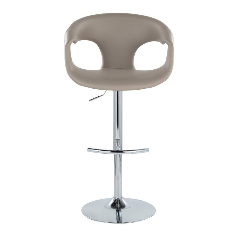 Porch & Den Saurya Adjustable Bar Stool with Rounded T Footrest (Set of 2)