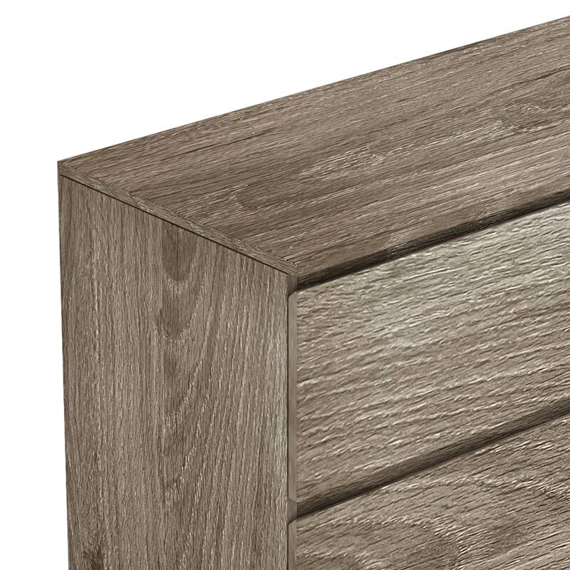 Timechee 6 Drawer 59'' W Chest&Dresser White/Dark Brown