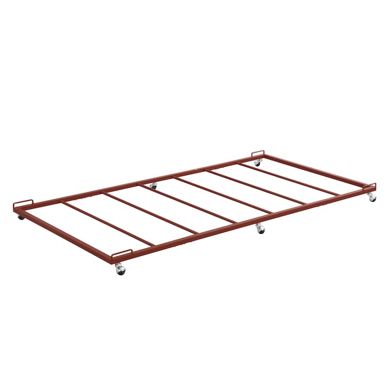 Moley Metal Twin Trundle Bed Frame with Modern Sleek Design