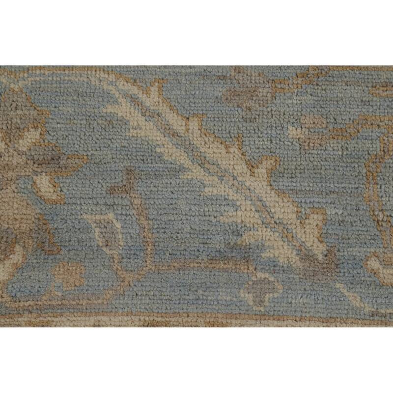 Hand Knotted Oriental 100% Wool Carpet Transitional All-Over Greys & Charcoal Oushak Area Rug - 12' 2'' X 8' 10''