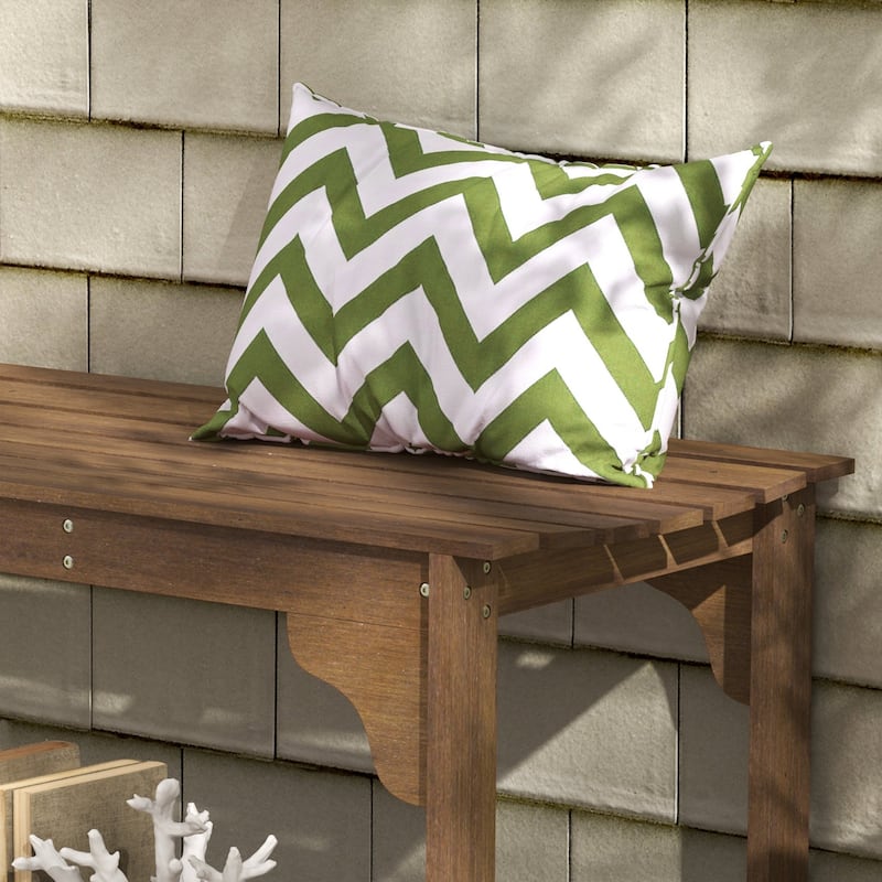 Outdoor Wooden Garden Bench with Slatted Seat,Rustic Two-seat Backless Bench