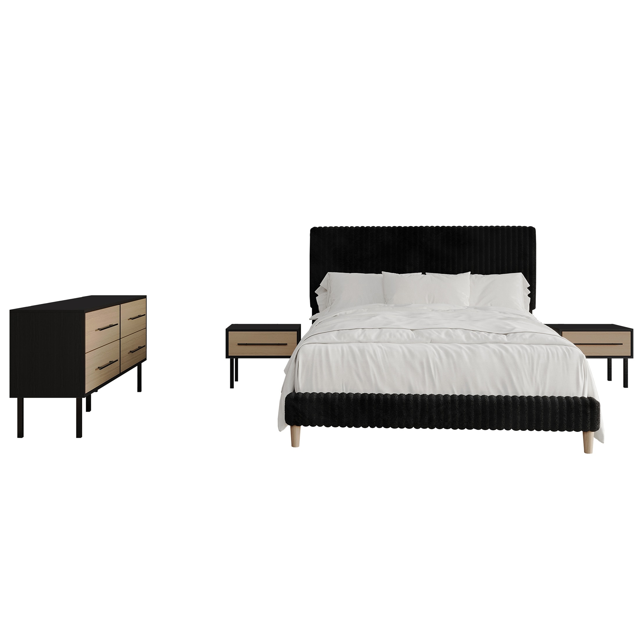 CraftPorch Minimalist 4-Pieces Bedroom Set