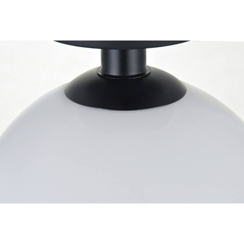 1 Light Flush Mount with 10 inch Frosted White Glass