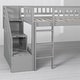 preview thumbnail 16 of 16, Twin Size Loft Bed with Slide, Staircase Storage Drawers, Convertible Ladder, and Guardrails, No Box Spring Needed