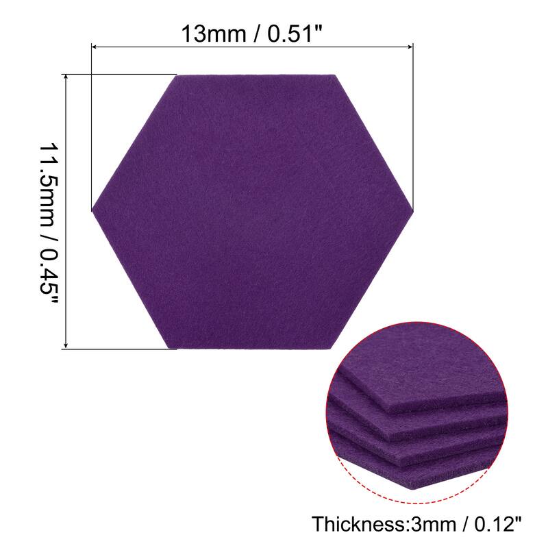 Felt Coasters, 4pcs Absorbent Pad Coaster for Drink Cup Pot Bowl Vase - Purple