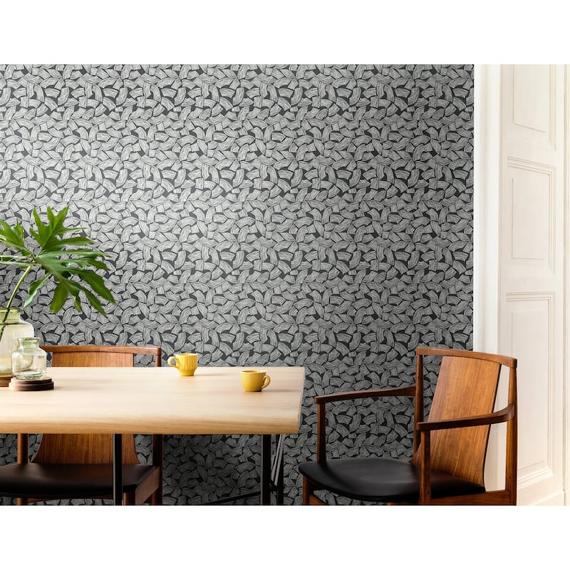 ohpopsi Elements Black Scribbled Arches Wallpaper