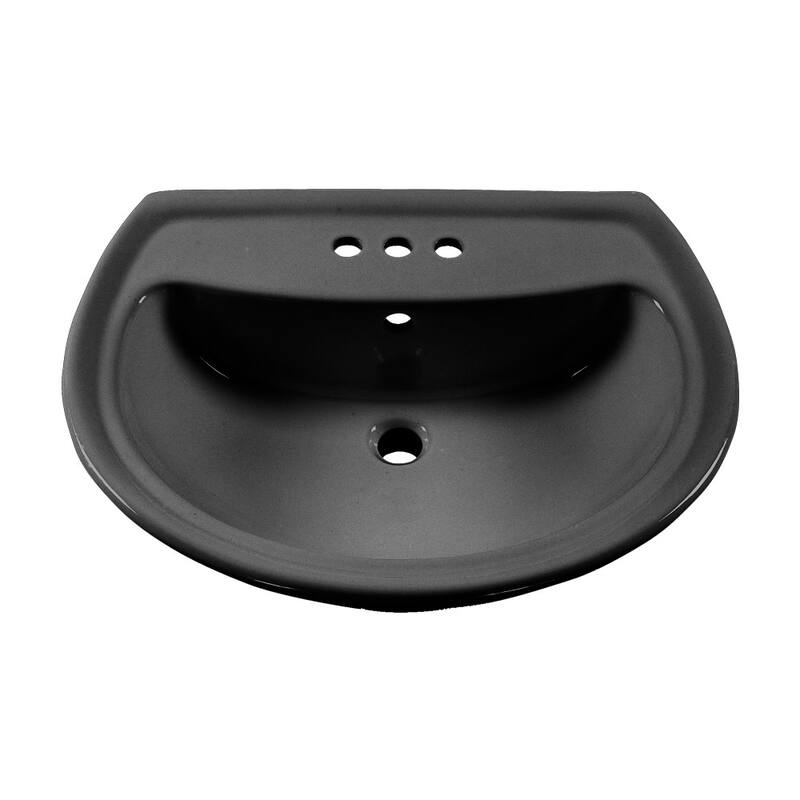 American Standard Cadet Pedestal Vitreous China Bathroom Sink with 3