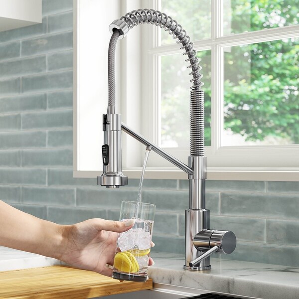 Kraus Bolden 2-Function 1-Handle Commercial Pulldown Kitchen Faucet. Opens flyout.
