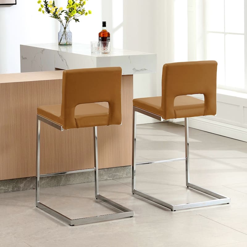 26" Counter Height Bar Stools Set of 2/3 with Metal Frame - 18"W x 23"D x 37.6"H