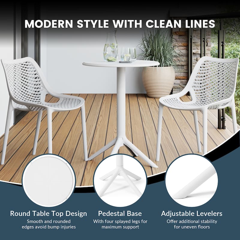 Frond and Form 2-Person Outdoor Round Dining Set