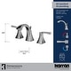 preview thumbnail 16 of 20, Karran Randburg KBF524 2-Handle Three Hole Widespread Bathroom Faucet with Matching Pop-up Drain