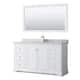 Option White, Gold Trim, White Carrara Marble Top