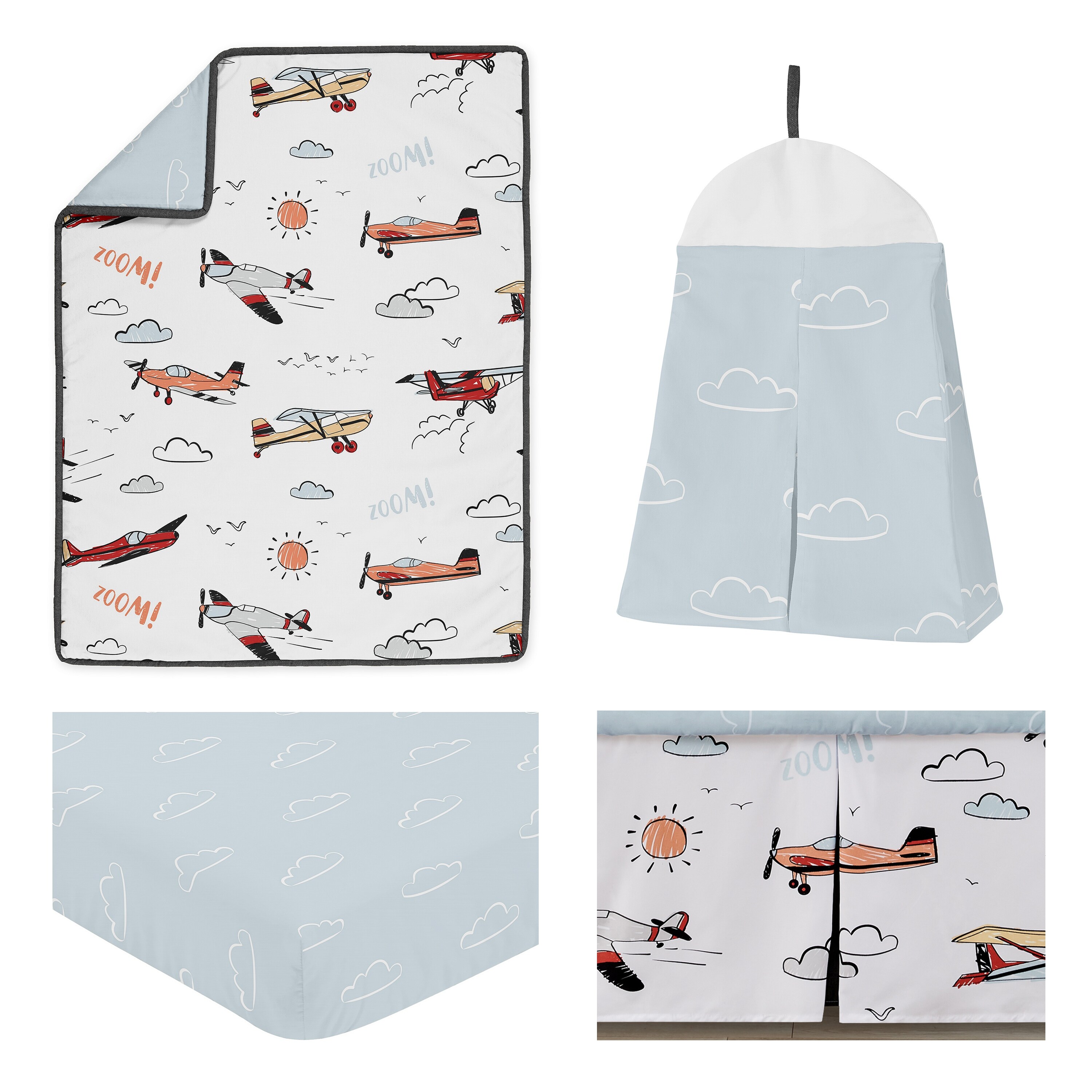 Vintage airplane baby bedding clearance