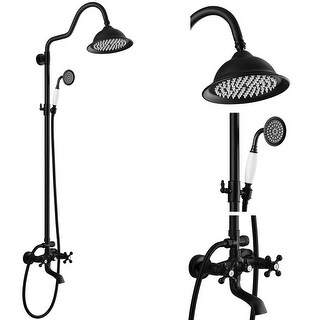Bathroom Exposed Shower Faucet Outside Shower Kit 8 Inch Rainfall