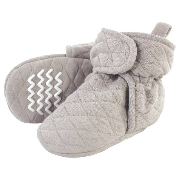 slide 1 of 1, Hudson Baby Baby Quilted Booties, Gray 0-6 Months - Gray