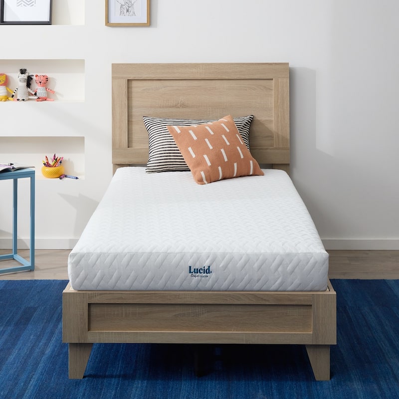 LUCID Comfort Collection Dual Layered 5-inch Gel Memory Foam Mattress - King