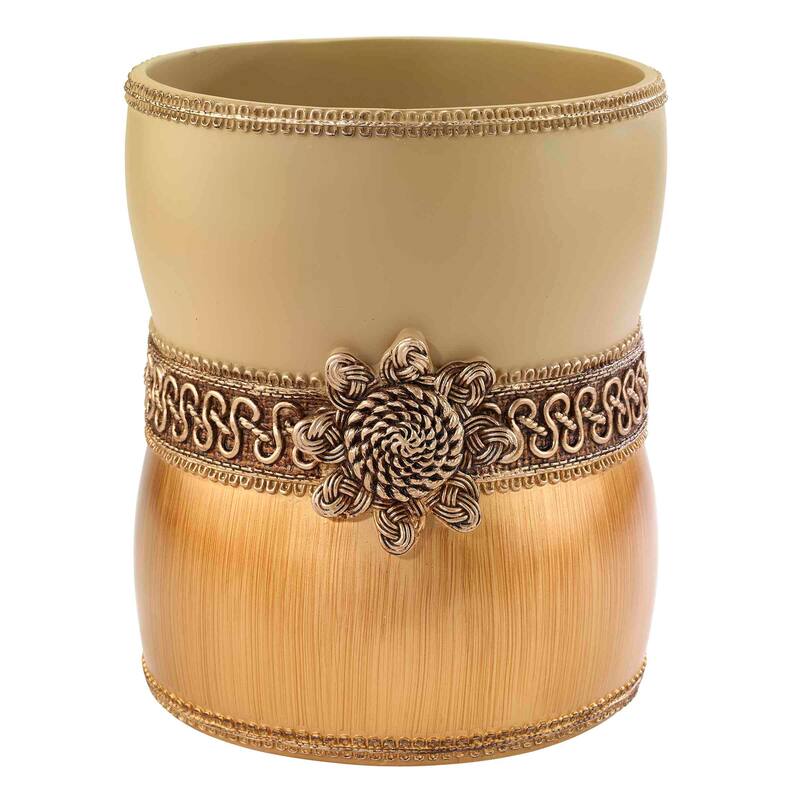 Avanti Linens Braided Medallion Wastebasket