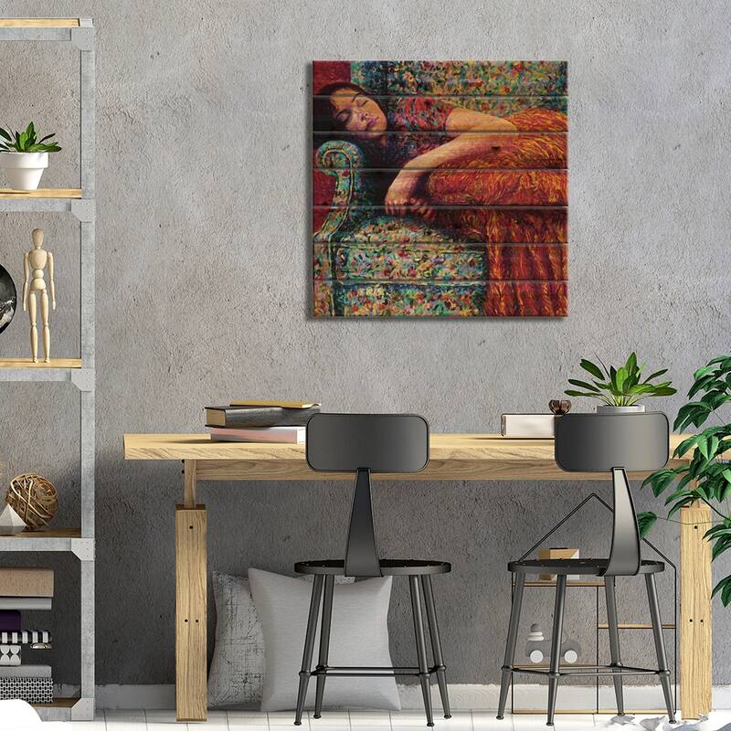 Sleepy Lee Print On Wood by Iris Scott - Multi-Color