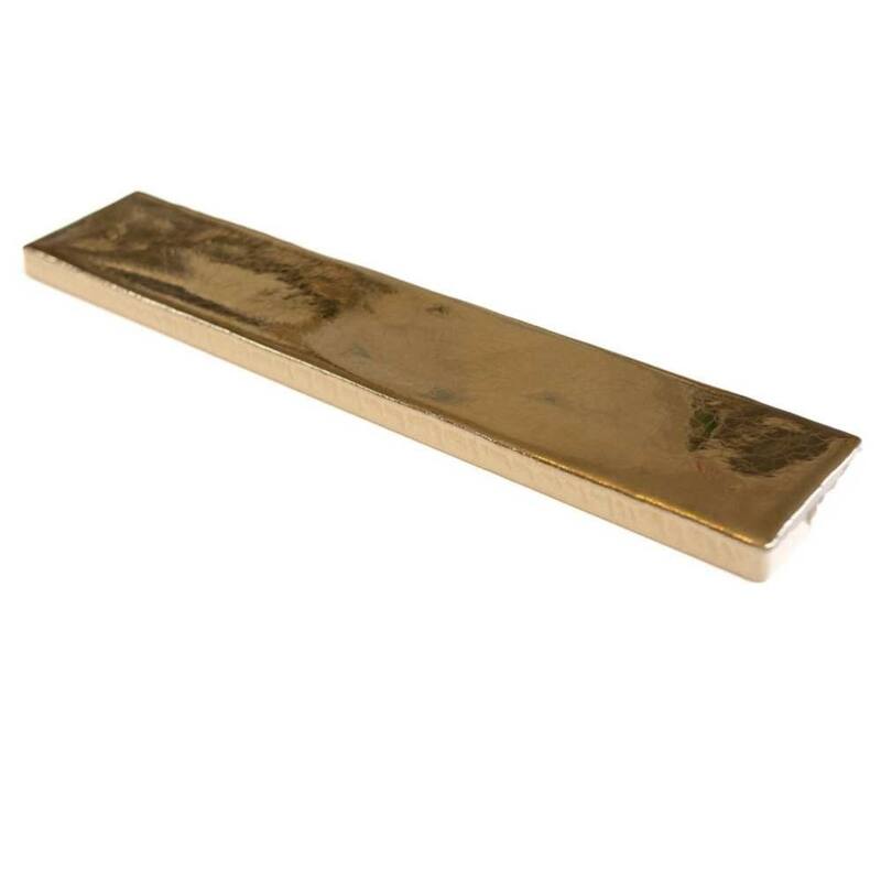 The Tile Life Midas 2x10 Gold Ceramic Wall Tile