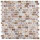 Merola Tile Conchella Subway Natural 12.25" x 12.5" Natural Seashell Mosaic Tile