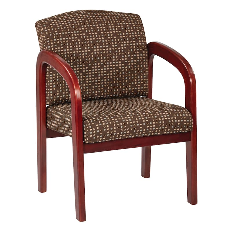 Office Star Cherry Finish Wood Visitor Chair - Cocoa