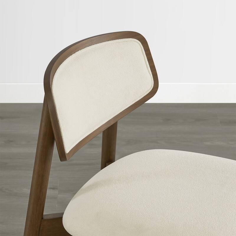 Spruce & Spring Mid-Century Upholstered Dining Chair with Solid Wood Frame