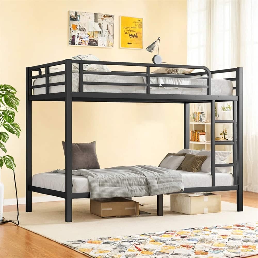 Metal Twin XL Over Twin XL Bunk Bed for Teens and Adults,Space-Saving