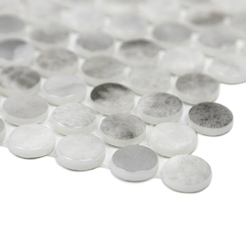 Eterna Penny 12x12 Glass Round Mosaic Tile - Floor, Wall, Backsplash