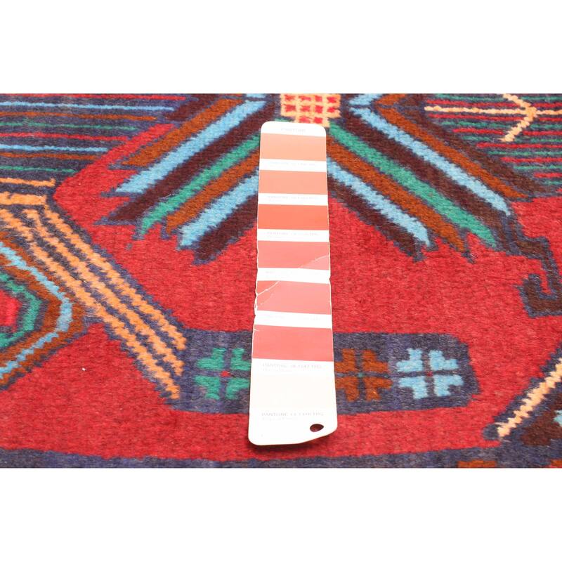 ECARPETGALLERY Hand-knotted Teimani Red Wool Rug - 2'8 x 4'6