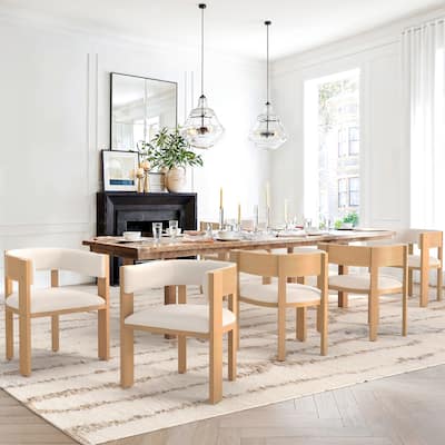 Upholstered Dining Chair Wooden Dining Chairs Set of 6 Modern Dining Room Chair for Kitchen Dining Room