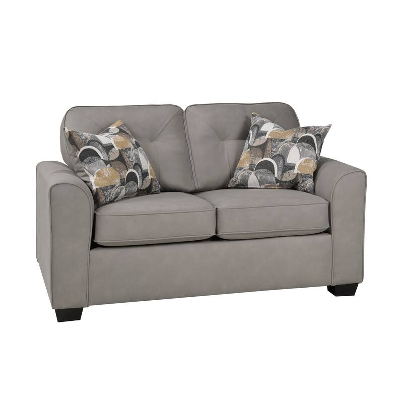 Cala Fabric Upholstered Sofa and Loveseat Set