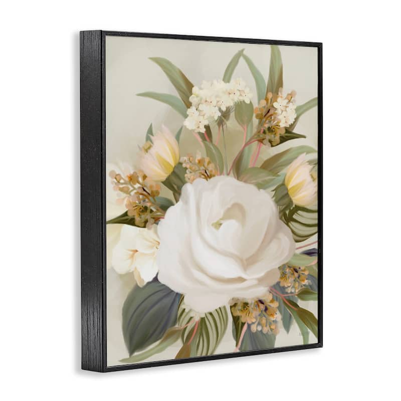Stupell Charming Soft Rose Bundle Framed Giclee Art Design By House Fenway