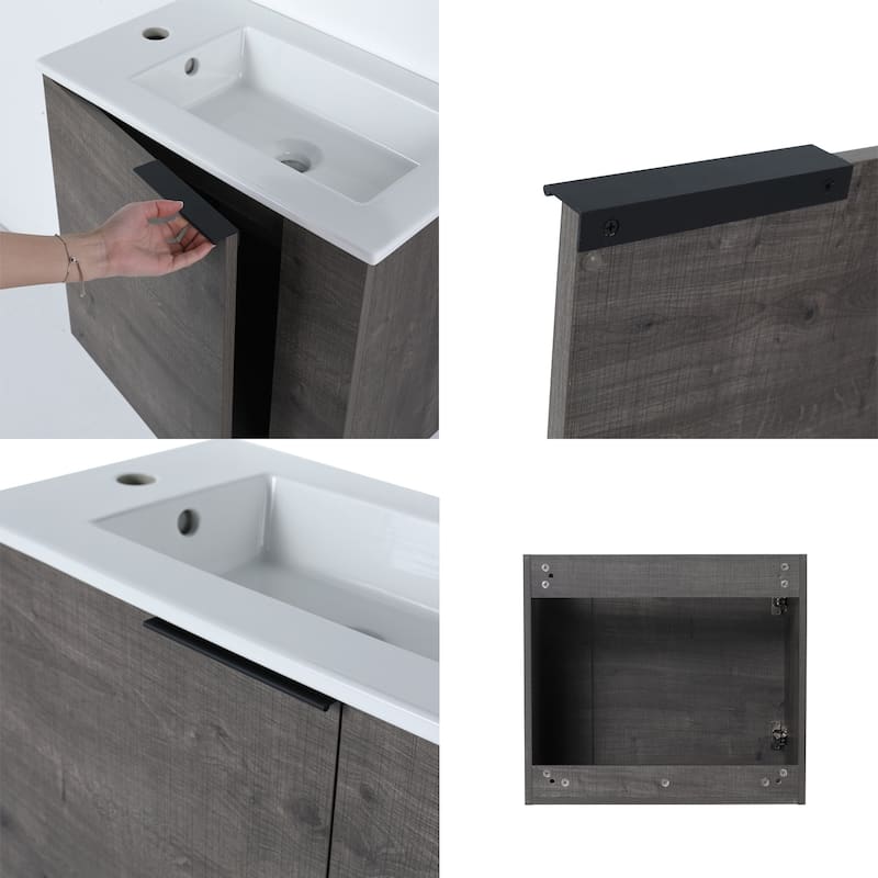 Topcraft 22-inch Wall Mount Bathroom Vanity with Sink - 22"