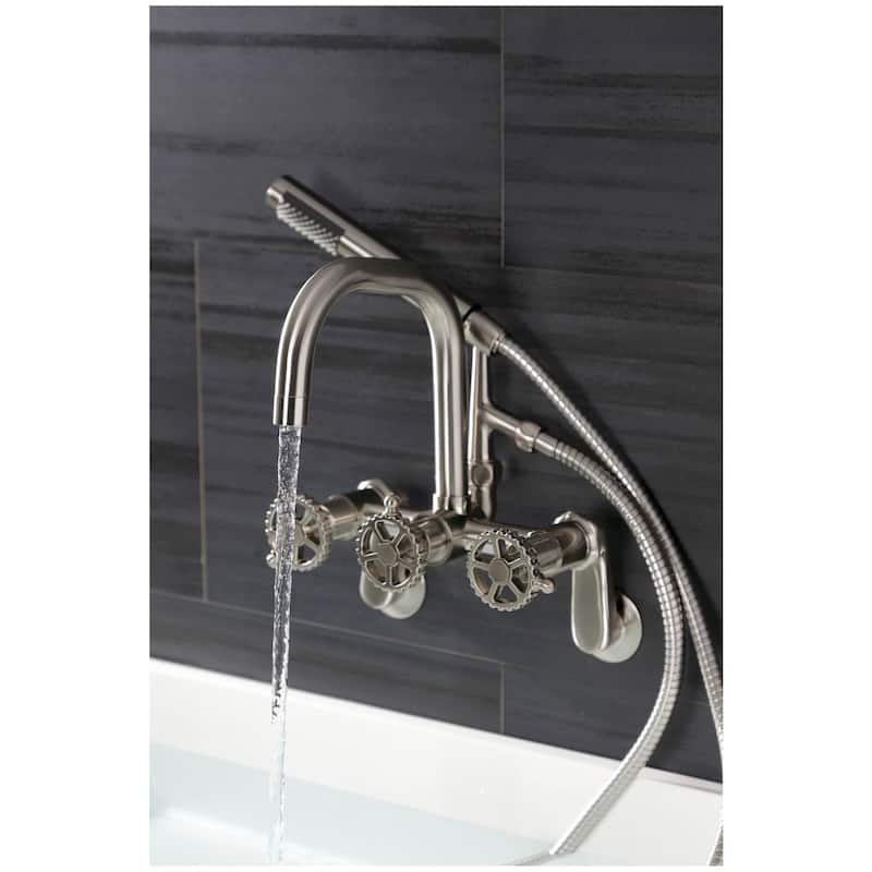 Kingston Brass AE845.CG Fuller Wall Mounted Tub Filler with Built-In