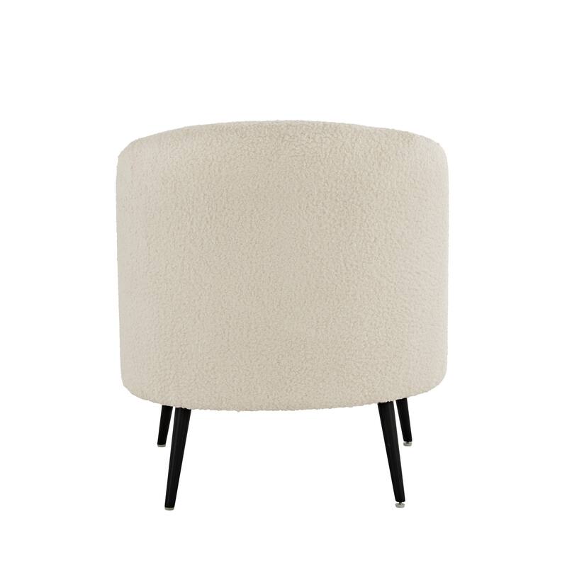 Tremont Boucle Accent Chair and Cube Pouf Footrest by iNSPIRE Q Bold
