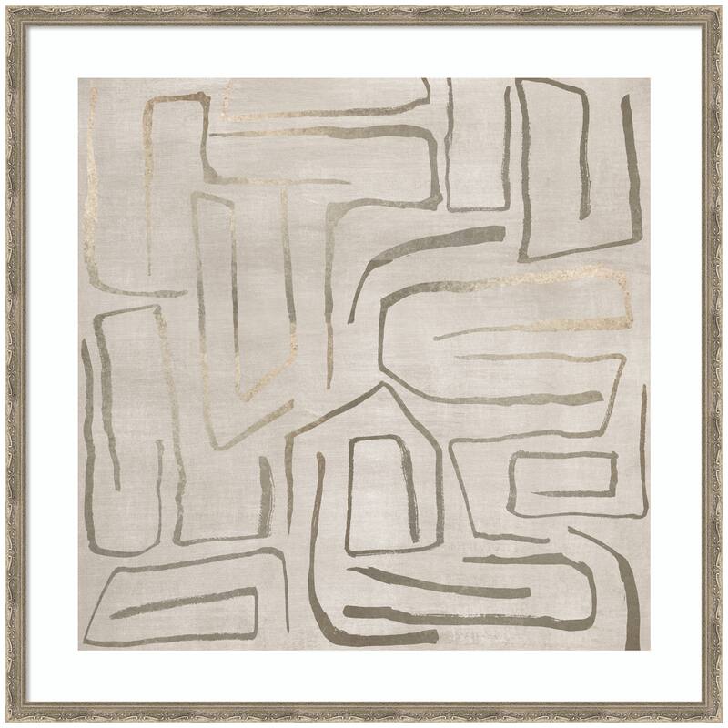 Kate and Laurel NC Kenya by Nikki Chu Framed Wall Art Print - 34 x 34 - Silver