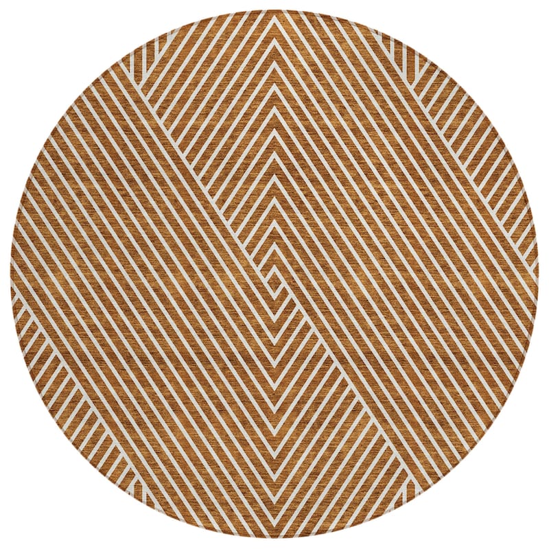 HomeRoots Geometric Transitional Rectangle Outdoor Rug